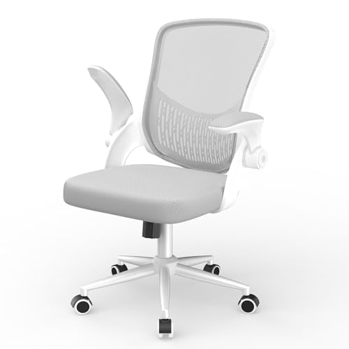 Naspaluro Silla De Oficina Ergonómica, Silla De Escritorio Con Reposabrazos Abatibles, Regulable En Altura, Función Inclinable, Respaldo Transpirable, Silla Giratoria 360 , Gris Naspaluro Silla De Oficina Ergonómica, Silla De Escritorio Con Reposabrazos Abatibles, Regulable En Altura, Función Inclinable, Respaldo Transpirable, Silla Giratoria 360 , Gris