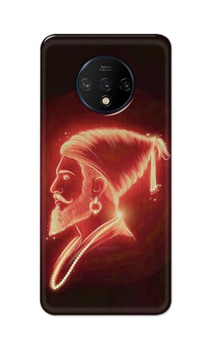 Image of PRINTFIDAA Printed Hard Back Cover Case for OnePlus 7T Back Cover (Chatrapati Shivaji Maharaj) -112