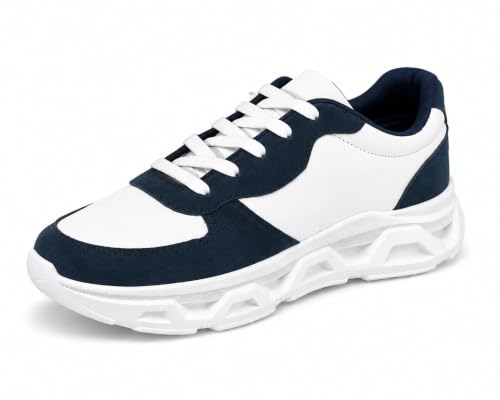 Image of Centrino Sneakers for Men | Lightweight Casual Shoes for Men Stylish | Breathable Mesh Walking Shoes | Cushioned Insole Comfortable Shoe for Man | Durable Sole Footwear|Trendy Lace-Up Shoes for College, Parties & Daily Use (9625)