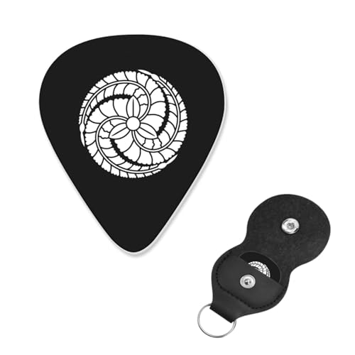 ギターピック 6枚セット 家紋 黒田藤巴 guitar pick ギターぴっく フィンガーピック 指サムピックセット プレクトラム エレキギターピック き練習用 携帯便利 ティアドロップ型 フィンガー保護 耐久性 初心者 音楽愛好家