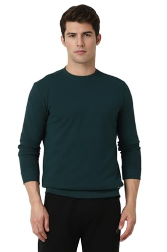 Van Heusen Men's Premium Textured Regular Fit Full Sleeve Sweatshi...
