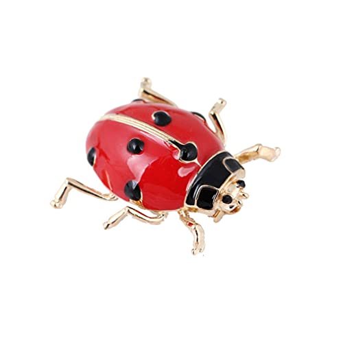 Ladybug Brooch Cute Insect Brooch Rhinestone Drip Oil Enamel Seven Star Ladybug Corsage Cartoon Animal Shape Brooch Insects Animals Hobby Jewelry Gifts3