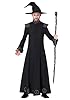 Fun Costumes Men's Warlock Costume, Mysterious Wizard Robe, Black Witchcraft Outfit for Adults, Fantasy Mage Halloween Medium Bundle #1