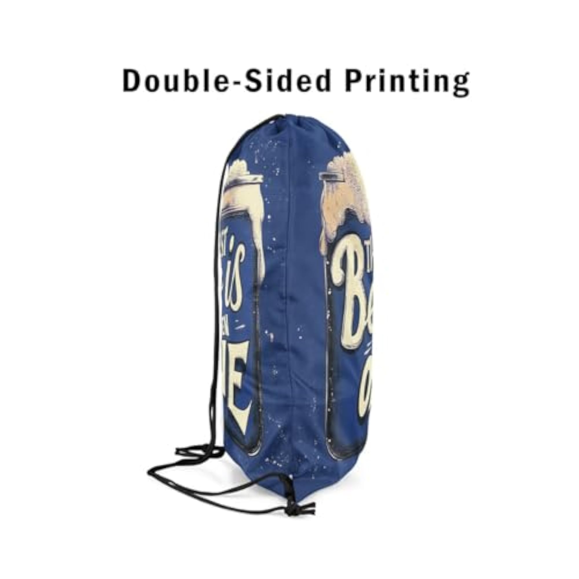 Christmas Tree Drawstring Backpack, Festive Gym Bag