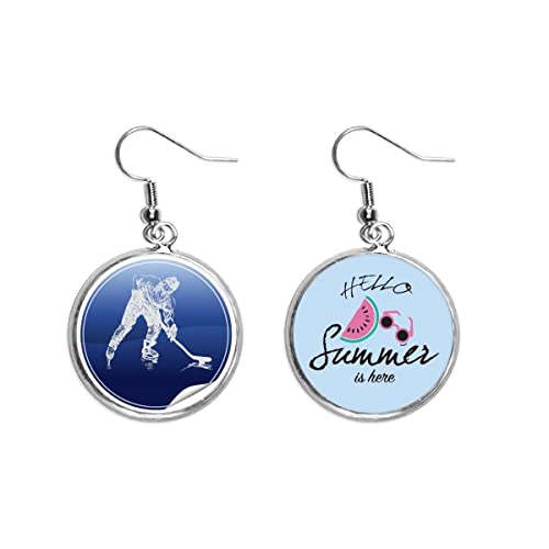 Pendientes de sandía cómodos para patinaje sobre hielo y hockey de invierno