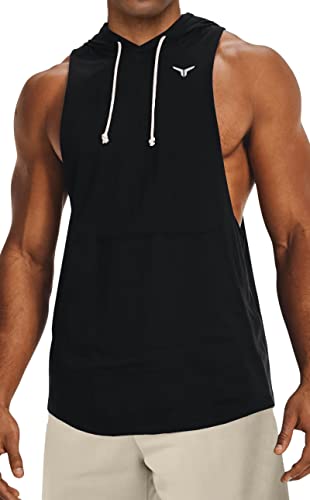 Men's Icon Cut Off Workout Hoodies Gym Muscle Tank Shirts Sleeveless Training Hoodies