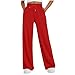 bawilom Womens Wide Leg Sweatpants Baggy Drawstring High Waist Lounge Travel Pants Fall Fashion Outfits Clothes Joggers Red