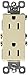 Legrand radiant 15 Amp Receptacle Decorator Outlet, 885LA