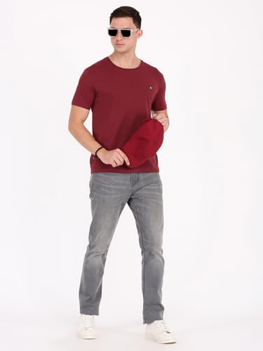 Image of Macroman M-Series Smartz Basics Half Sleeve Round Neck Stretch T-Shirt for Men, Cotton Blend (Pack of 1)