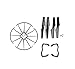 Accessori per droni for Syma X5 X5C Pezzi Ricambio Lama Principale Lama Protezione Telaio Slitta Atterraggio per X5C X5C-1 X5 RC Quadcopter (Color : 1)