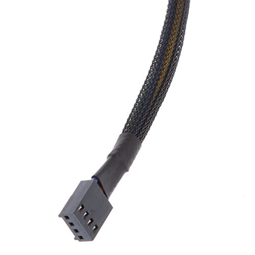 Image of 30cm 4Pin PWM Fan Cable Extension Male to Female Black Sleeved Braided|Power Cables & Connectors