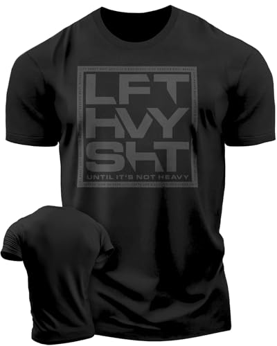 Gymish Lifestyle LFT HVY SHT Mens Bodybuilding T-Shirts Graphic Tees Short Sleeve Workout Shirt
