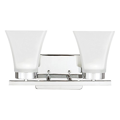 Sea Gull Lighting 4411602-05 Bayfield Wall/Bath Vanity Style Fixture, Two Light, Chrome