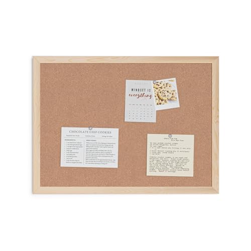 u brands cork bulletin board 1834 x 2434 inches light birch wood frame 265u00-01