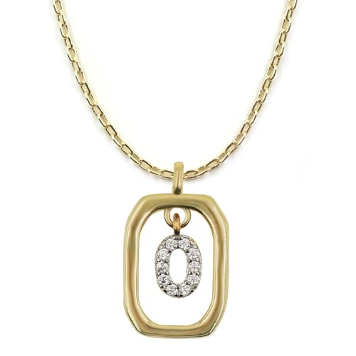 Pendentif initiale en or pour femmes - bijoux de charme de lettre délicate