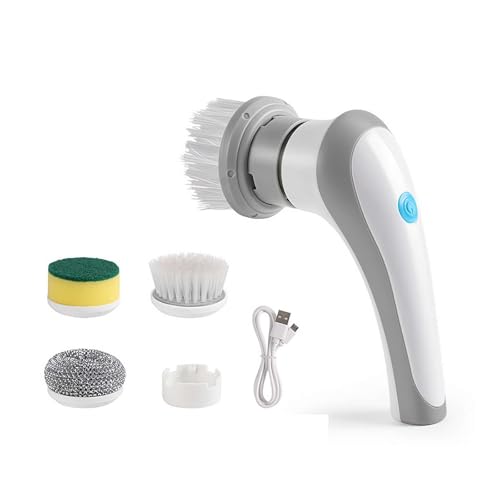 Electric Spin Scrubber, 2025 Upgrade Electric Scrubber for Cleaning Bathroom with 3 Replaceable Heads, Cordless Shower Scrubber, Electric Cleaning Brush for Bathroom/Sink/Window