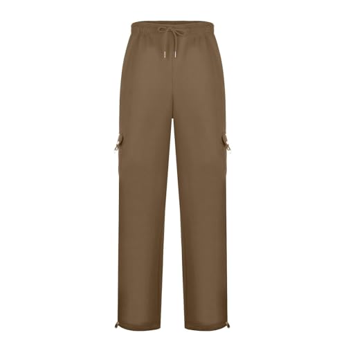 Baggy Sweatpants for Men Fleece Wide Leg Cargo Joggers with Pockets Drawstring Elastic Waist Workout Sweats Pants4