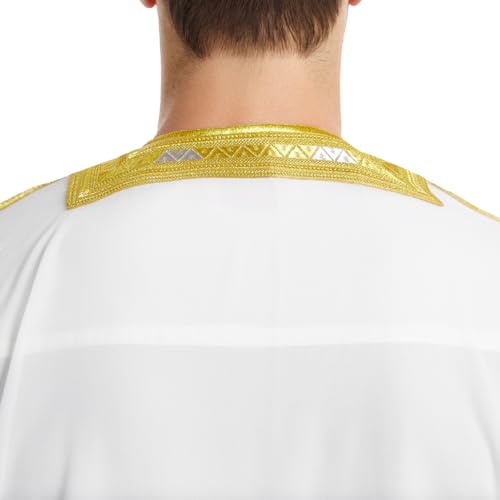 Muslim Men's Long Sleeves Embroidery Ankle Length Cardigan Robe3