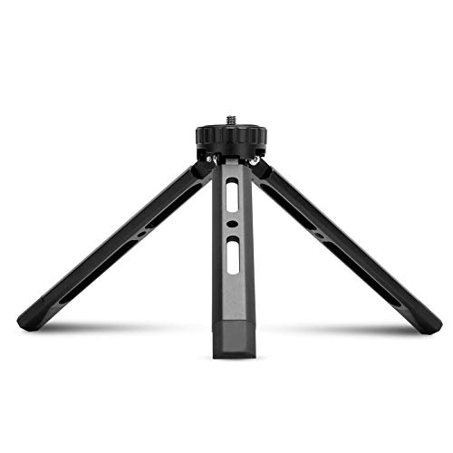 Andoer Mini Metal Tripod Aluminum Alloy Desktop Stand Tripod with 1/4 inch Screw for DSLR ILDC...