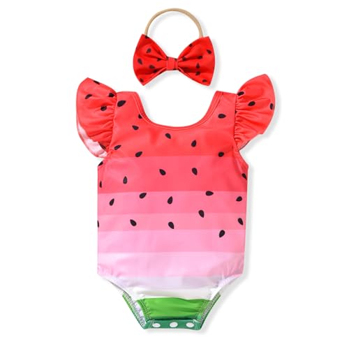 Image of Toddler Girl Baby Ruffles Mermaid Fish Scale Swimsuit One Piece Swimwear Bathing Sunsuit