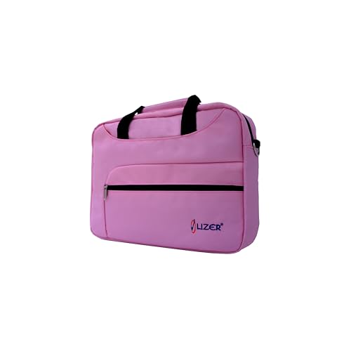Lizer Laptop Bag, Laptop Sleeve Case 13 Inch, Messenger Shoulder Bag For Laptop or Tablet, Computer Bag, 11-13 Inch Laptop Tablet Compatible Case, Sleek, Durable & Water-Repellent Fabric (Pink)3