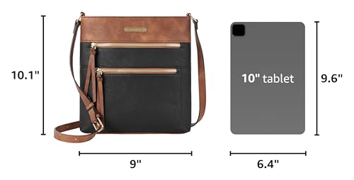 Image of BOSTANTEN Crossbody Purses for Women Medium Shoulder Bag Quilted Handbags with Zipper Pocket