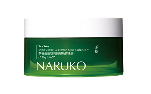 Naruko Tea Tree Overnight Sleep Gelly, Sleeping Facial Mask, Skin Care for Hydrating, Pore Refining and Relxation, 2.8 oz, 80g
