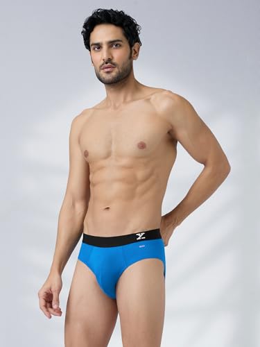 Image of XYXX Men's Aero 100% Super Combed Cotton Regular Fit Solid Anti Bacterial Briefs with No Marks Waistband (Pack of 3)