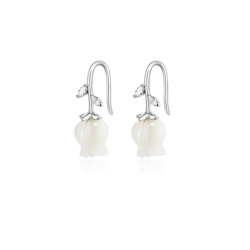 Reffeer Solid 925 Sterling Silver Flower Crawler Cuff Earrings Wraps for Women Teens Flower Wrap Earrings Climber