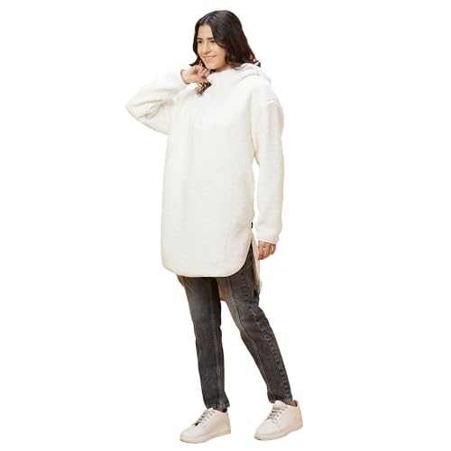 Image of Being Human Red Easy Fit Long Sleeves Detachable Women's Hoodie Clothing
