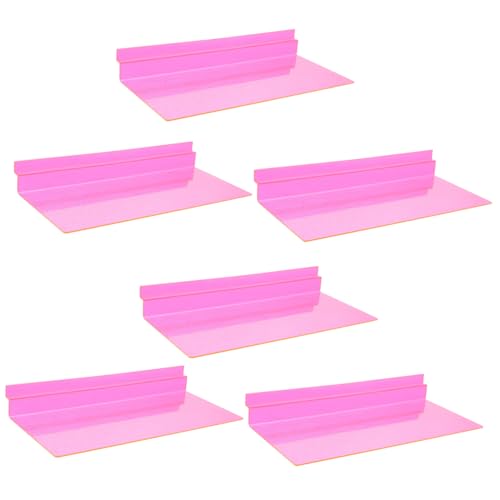 SOLUSTRE 6 Pack Shoe Shelves Plastic Display Racks for Sneakers Easy Install Wall Mount Storage Holders