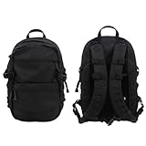 WLXW Mochila Táctica Asalto For Exteriores, Chaleco Acoplable, Placa Trasera Ataque, Mochila Modular Multifuncional For CS, Caza, Airsoft, Juegos Guerra, Paintball Equipo(XPAC-BK)