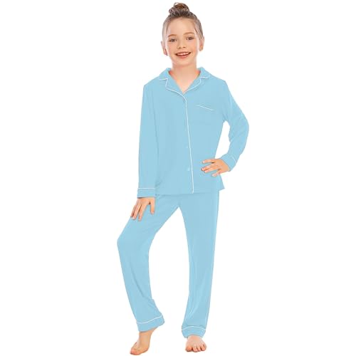 Conjunto unisex infantil de tela suave con pantalones y manga larga para ropa de casa cómoda