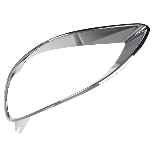 HECASA Pair Headlight Bezel Compatible with 2001-2017 Freightliner Columbia Headlamp Trim Cover Assembly Chrome Silver (ABS Plastic) by HECASA - Image 7