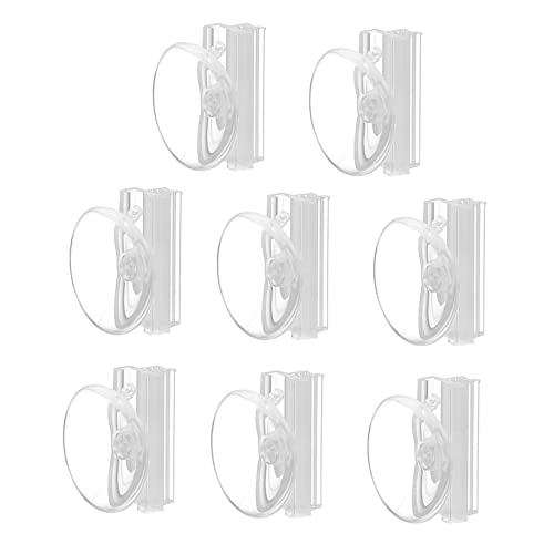 BELLIFFY 8個 水槽の吸盤クリップ 水槽の仕切りクリップ ホルダー 水族館 マグカップ ラック 分離プレート プレートクランプ プラスチック Transparent