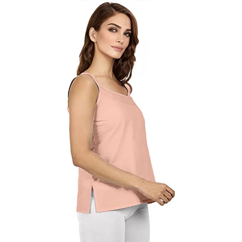 Image of Cotton Short Camisole Non-Stretchable Slip for Women | Short Kurti Slip | Short Camisole | Half-Length Lining | Waist Length Inner | Sameez | Samij(Half Slip)