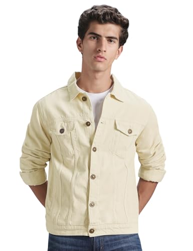Image of INKD Men's Overdyed Cotton Denim Jacket - 100% Cotton | Double Flat Pocket | Regular Fit | Full Sleeve