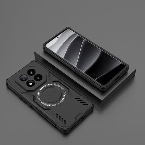 Image of Back Cover Case for Redmi Note 14 Pro Plus 5G | 360 Protection Mobile Phone Case Mag-Safe | Back Cover for Redmi Note 14 Pro Plus 5G / Note 14 Pro Plus 5+G - Black TPU+PC