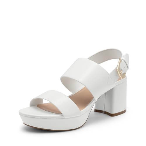 Image of DREAM PAIRS Women's Comfort Chunky Heel Sandals - Platform Block Heels with Adjustable Buckle, Stylish & Comfortable for Daily Wear, Work, & Party Events