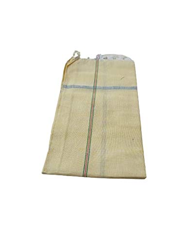 Image of Handloom Cotton Men's Plane Handkerchiefs (Pack of 10, Stripes Printed, Multi-Colored)