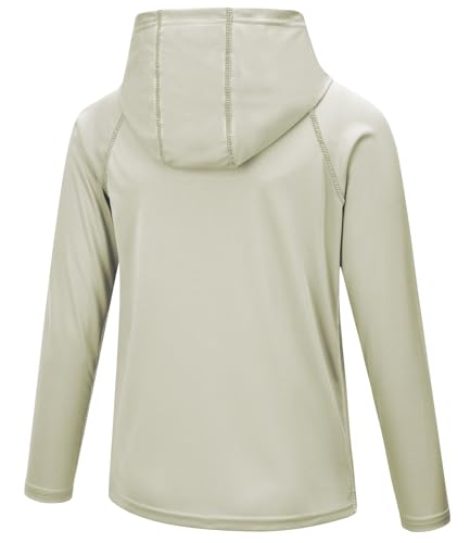 Image of Boys Grils Long Sleeve Sun Shirts UPF50+ Hoodie Thumbhole Rash Guard Quick Dry Atheltic Hiking Workout Water Playing