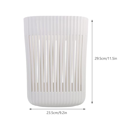 Caneca abierta rectangular blanca para basura 1,04 lb miniatura 2