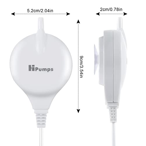 Xcsaide Pompa ad Aria per Acquario, Pompa di Ossigeno Super Silenziosa, Rumore Meno di 38dB 1.8W Pompa di Ossigeno Potente con Ventosa a Tubo d'Aria con Pietre d'Aria per Acquari Nano, Acquari Nano - Image 3
