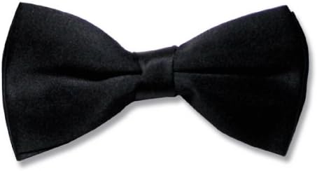 BOWTIE Solid BLACK Men's Bow Tie Tuxedo Ties BowTies