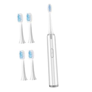 NOLITOY Schallzahnbürste mit 4 Aufsätzen