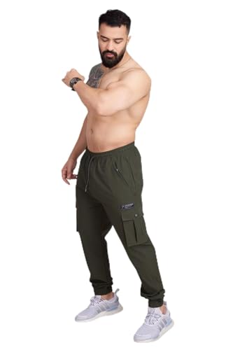 Image of FUAARK Script Regular Fit Sports and Gym Mens Cargo Joggers