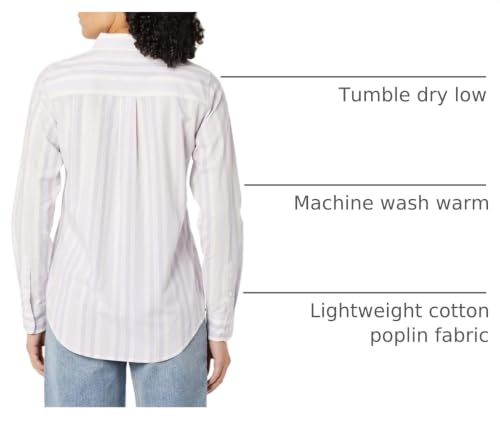 Image of Amazon Essentials Women's Regular-Fit Long-Sleeve Button-Down Cotton Poplin Shirt, Business Casual