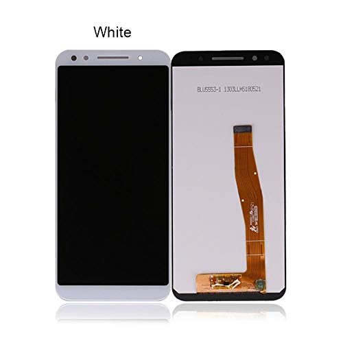 YI-WAN Adattamento Parts Schermo LCD for Alcatel VFD 720 LCD for Alcatel 3 Schermo 5052D 5052Y LCD digitalizzatore Sostituzione Assembly OT5052 (Color : White, Size : 5.5')
