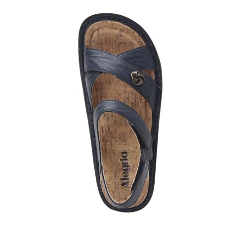 Image of Alegria Women Kelsi Cross Strap Adjustable Leather Sandal
