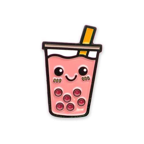 Pin de té Boba rosa de 3 cm para regalar a amigos